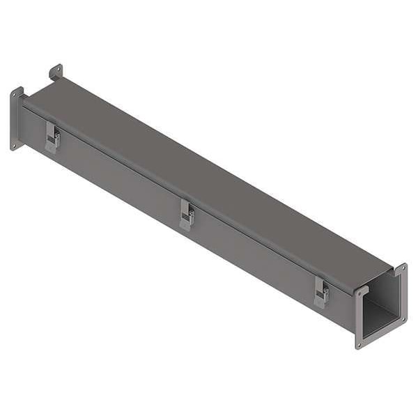 Nvent Hoffman Straight Section Wireway, 12 Rating, Steel, Powder Coated - F44L36