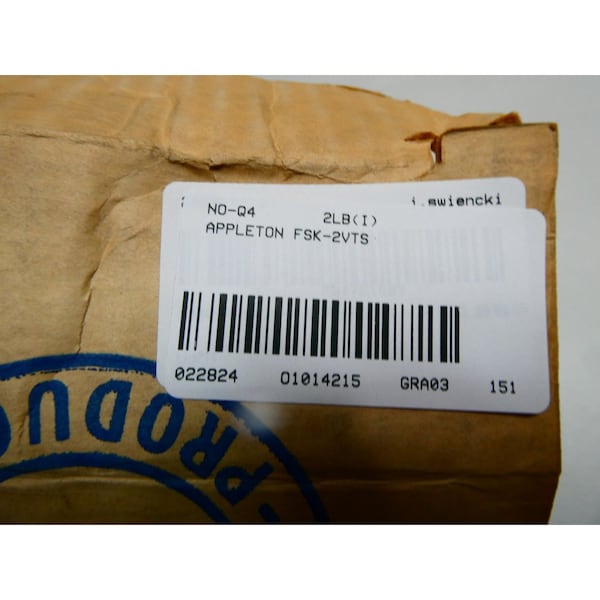 Appleton Electric 2-GANG TUMBLER SWITCH COVER CONDUIT FITTING - FSK-2VTS