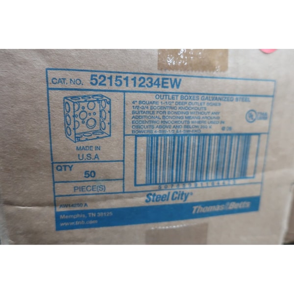 Abb Galvanized Steel Conduit Outlet Bodies And Box, 521511234EW - 521511234EW