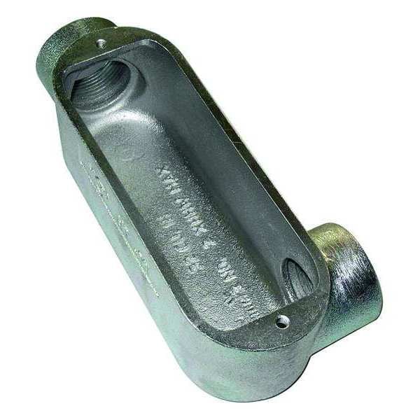 Power First Conduit Outlet Body, Iron, LL, 1-1/4 In. - 30UH08