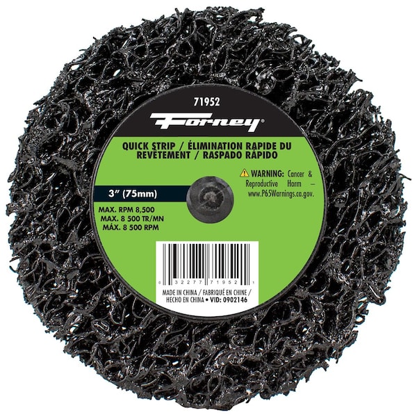 Disco de desbaste de cambio rápido Forney, 3 pulgadas, paquete de 2 unidades de Forney 71952 - 71611