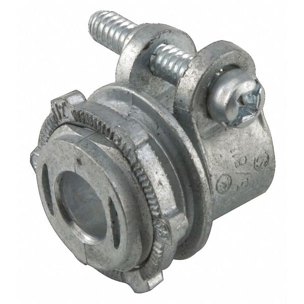 Raco Conduit Fitting Grounding Connector, 1 in, Push-On, Zinc Alloy, Gray - 2194