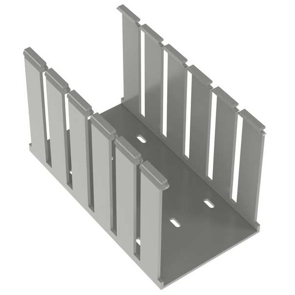 Panduit Wire Duct, Wide Slot, Gray, 4.25 W x 5 D - G4X5LG6