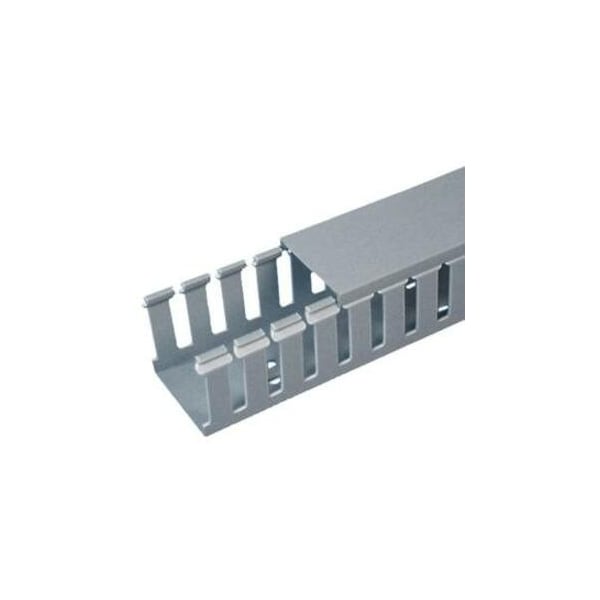 Panduit Base Wiring Duct, Type G, Wide Slot, Black, 4" x 5" x 1' (6-Pack) - G4X5BL6
