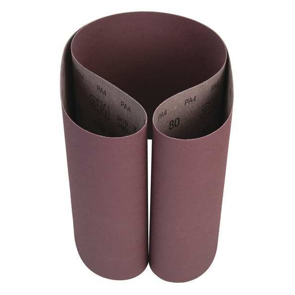 Cinturón de lija 3M, recubierto, 10 pulgadas de ancho, 70 1/2 pulgadas de largo, grano 80, No aplicable, Óxido de aluminio, 341D, marrón - 7000118799