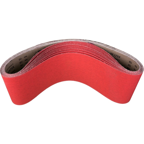 Cinturón recubierto de Pferd, Co-Cool, 6"x48", 80 granos, Recubierto, 6" Ancho, 48" Largo, 80 granos, Óxido de cerámica - 49675