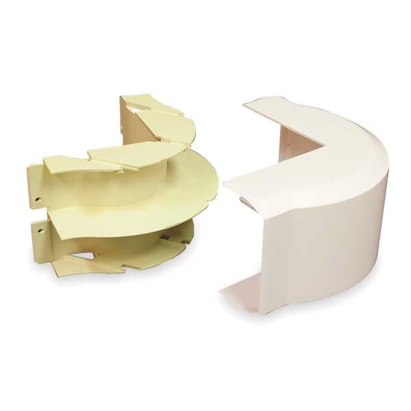 Legrand External Elbow Raceway, 40N2 Series, 1 Channel, 4 in W, 2 in H, 4-1/2 in L, White - 40N2F19WH