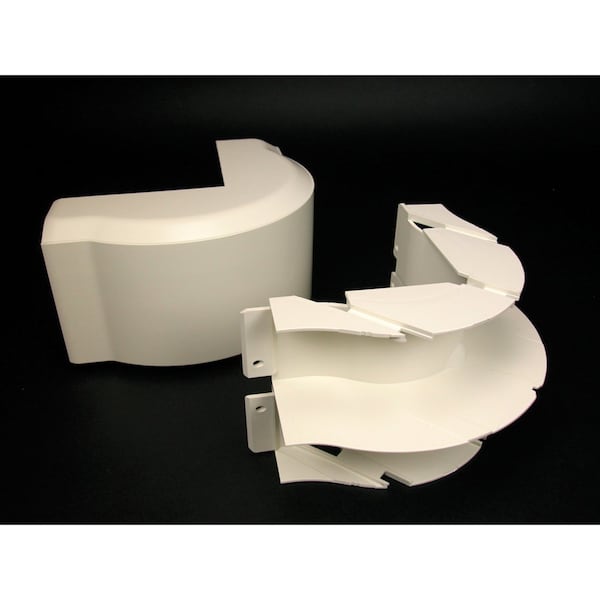 Legrand External Elbow Raceway, 40N2 Series, 1 Channel, 4 in W, 2 in H, 4-1/2 in L, White - 40N2F19WH