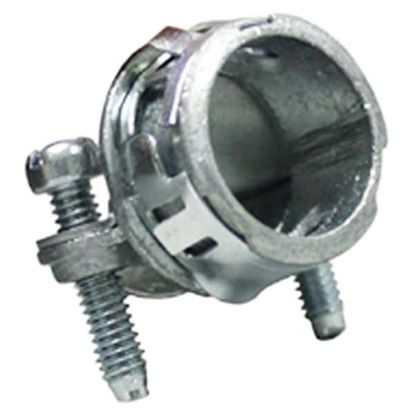 Halex Conduit Fitting Connector, 3/4 in, Snap-in, Die Cast Zinc, Unfinished - 190793