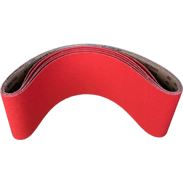 Pferd Coated Belt, Co-Cool, 6"x48", 60 Grit, Recubierto, 6" W, 48" L, 60 Grit, Óxido de Cerámica - 49674