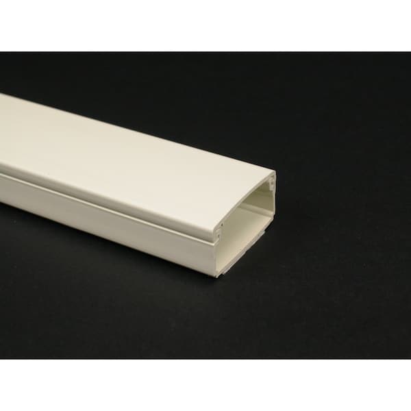 Legrand Cover Plate Raceway, PN10 Series, 1 Channel, 1-11/16 in W, 13/16 in H, 8 ft L, Ivory - PN10L08V