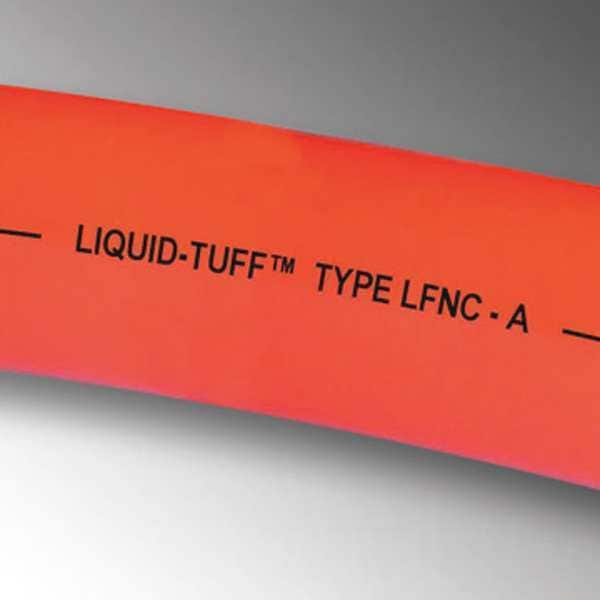 Allied Tube & Conduit Continuous-Flex Liquid-Tight Plastic Conduit, 3/4 in Trade Size, 100 ft, 4 in Bend, PVC, Orange - 6503-30-00