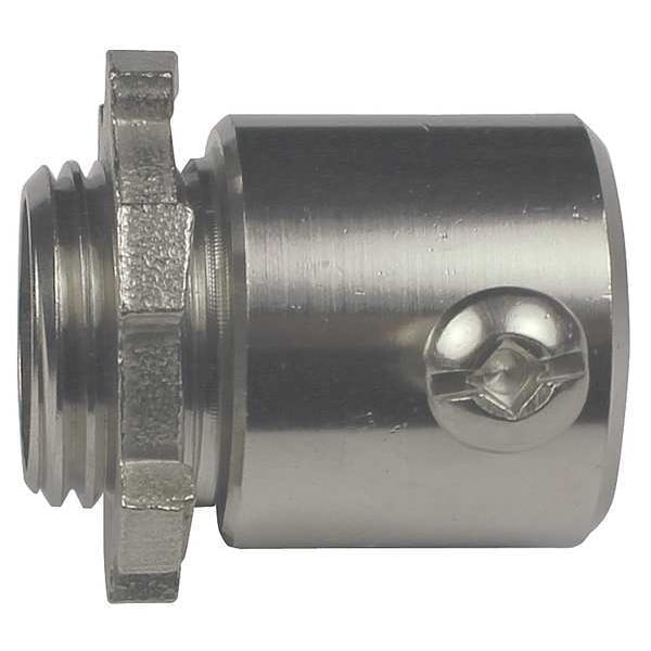 Calbrite EMT Grounding Connector, 1/2 in, Set Screw, 316 Stainless Steel, Polished - S20500MCSS