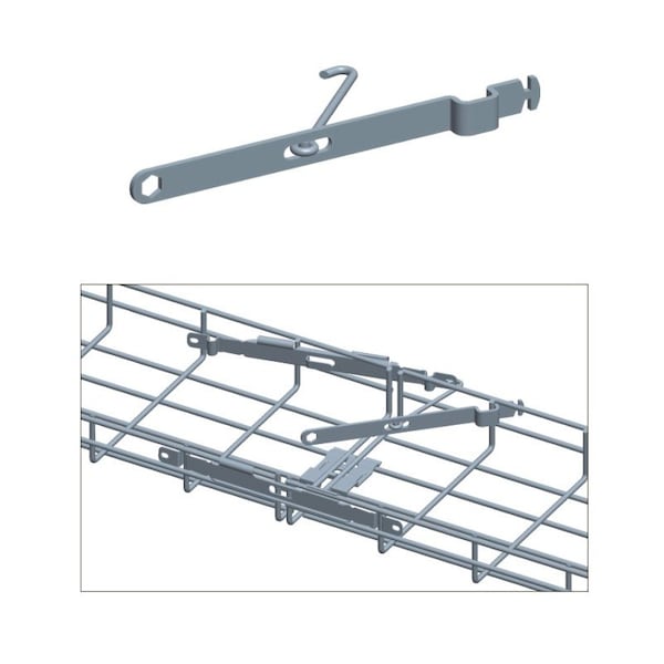 Quest Manufacturing Cable Tray Fast Fix Splicer Handle, Zinc  (For CT0007-03) - CT0008-03