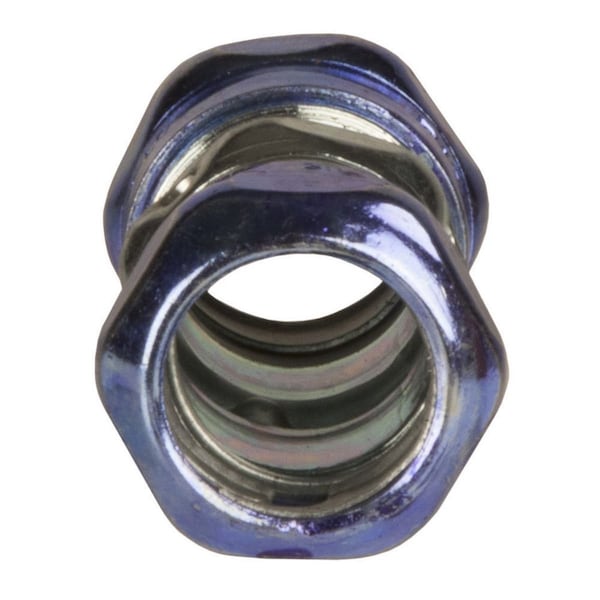 Raco EMT Coupling, 1-1/4 in, Compression, Steel, Zinc Plated, Blue; Gray - 2925RT