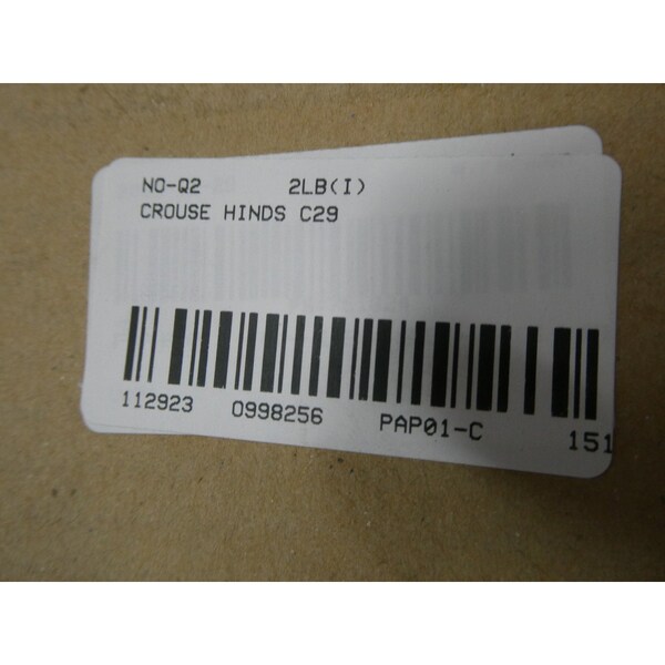 Crouse Hinds CROUSE HINDS C29 BOX OF 5 3/4IN CONDUIT OUTLET BODIES AND BOX - C29