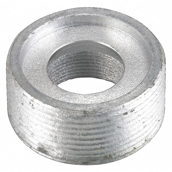 Raco IMC Bushing, 1-1/4 in x 2-1/2 in, Threaded, Iron, Zinc Plated, Red - 1160