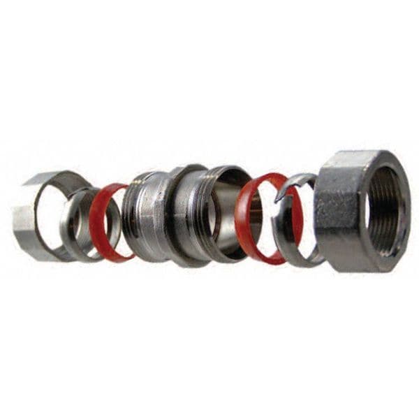 Calbrite EMT Coupling, 2 in, Compression, 316 Stainless Steel, Polished, Silver - S22000CC00