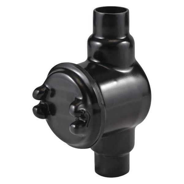 Calbond Conduit Box Junction Box, 1-1/4 in, PVC, PVC Coated, Black - PV1200GUAC47