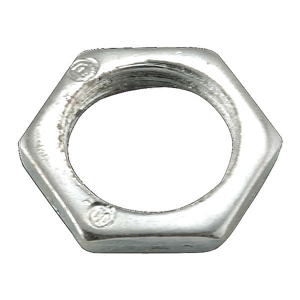 Raco IMC Locknut, 3/8 in, Threaded, Steel, Electro Zinc Plated, Gray - 1001