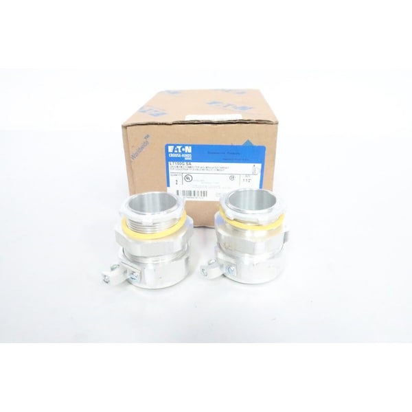 Crouse Hinds Conduit Fitting Connector, 1-1/2 in, Liquid-Tight, Aluminum - LT150G SA