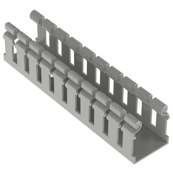 Panduit Wire Duct, Wide Slot, Gray, L 6 Ft - H1.5X2LG6