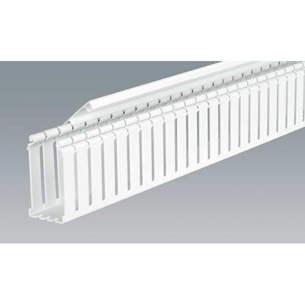 Panduit Wire Duct, Hinging Cover, White, L 6 Ft - H4X4WH6