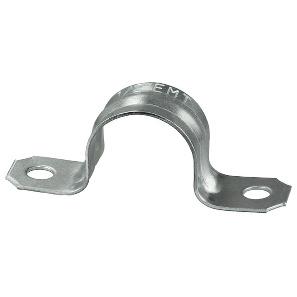 Dottie Two Hole Strap, Conduit; EMT Use, 1-1/4 in, Steel, Zinc Plated - TW304