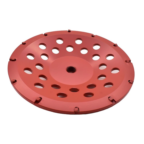 Rueda de copa de molienda PCD de 7 pulgadas con cuerpo de acero y roscas de 5/8 pulgadas-11 - 7PCDCW de Specialty Diamond