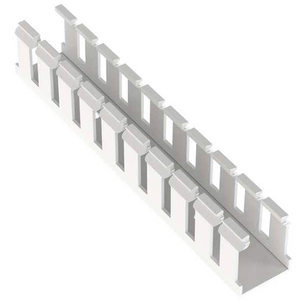Panduit Wire Duct, Wide Slot, White, 1.26 W x 1.5 D - G1X1.5WH6