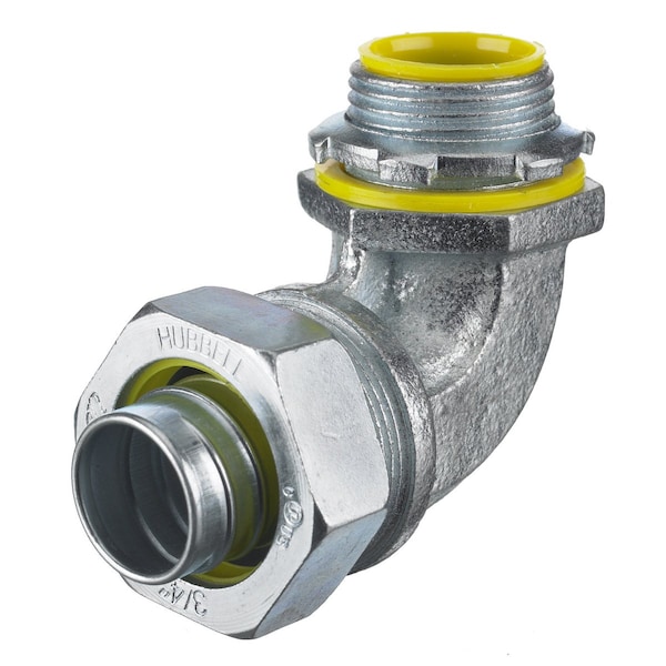Hubbell Wiring Device-Kellems Conduit Fitting Connector, 3/4 in, Liquid-Tight, Steel - H07591