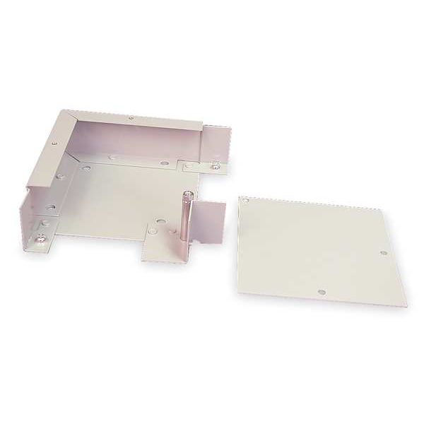 Legrand Flat Elbow Raceway, 4000 Series, 1 Channel, 4-3/4 in W, 1-1/2 in H, 4-3/4 in L, Gray - G4011