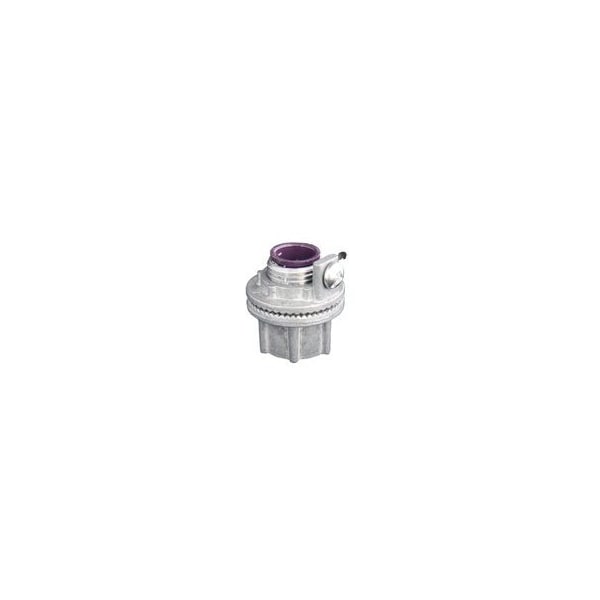Remke Conduit Fitting Grounding Hub, 1-1/4 in, Die Cast Zinc, Zinc Plated, Natural - WH-4-G