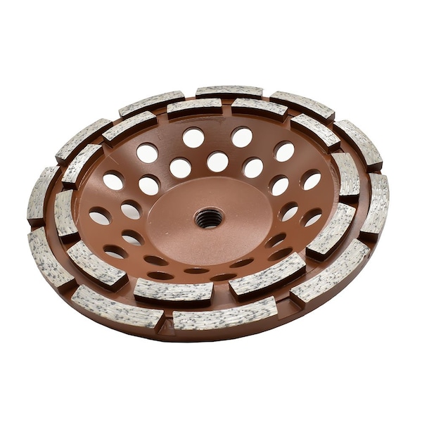 Rueda de copa de molienda de 7 pulgadas con cuerpo de acero y roscas de 5/8 pulgadas-11 - 7SDRCW