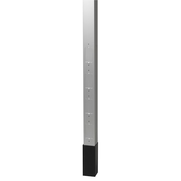 Hubbell Wiring Device-Kellems Alum Service Pole, Gray, 12 ft. 2"L, 2.13"W - HBLPPO12A