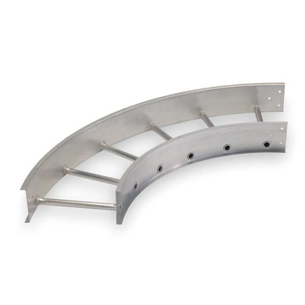 Cope Horizontal Elbow, 90 Degrees, 100 lb, 75 lb Capacity, Aluminum, Unfinished - 248-129F-24