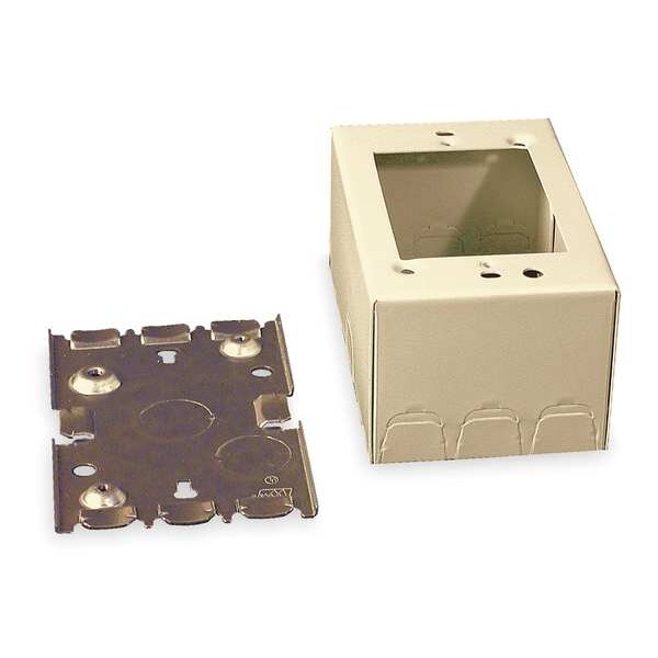 Legrand Deep Switch and Receptacle Box, 500, 700 Series, 2 Channel, 2.87 in W, 2.25 in H, 4.62 in L, Ivory - V5744S