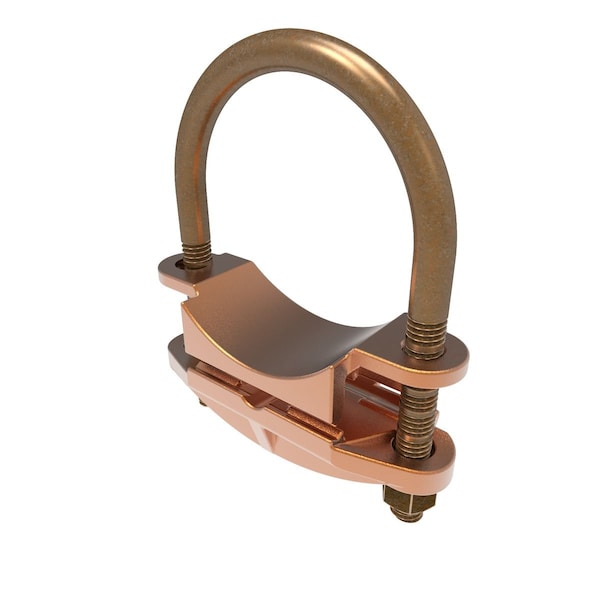 Burndy Pipe Ground Clamp, 5AWG, 4In - GAR1726