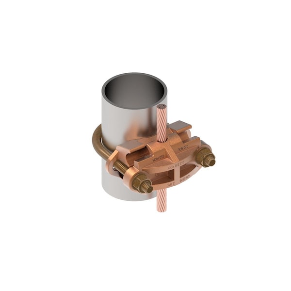 Burndy Pipe Ground Clamp, 5AWG, 4In - GAR1726