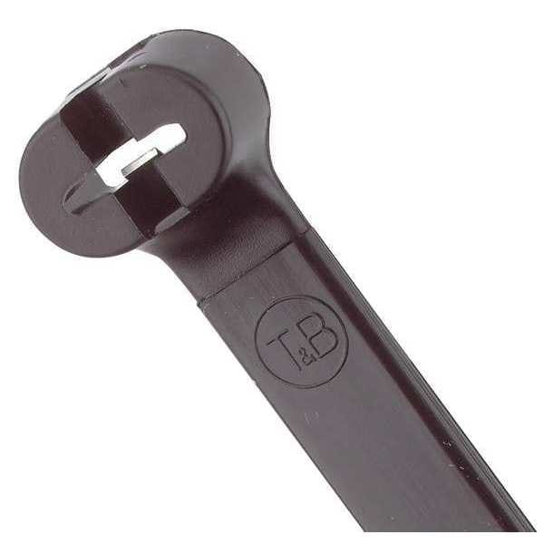 Ty-Rap Cable Tie, 13-1/2 in L, 4 in Max Bundle Dia., Black, Nylon 6/6, 120 lb Strength, 500 PK - TY27MX