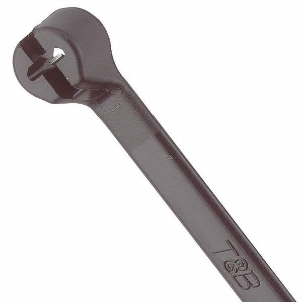 Ty-Rap Cable Tie, 11-1/2 in L, 3 in Max Bundle Dia., Black, Nylon 6/6, 50 lb Strength, 100 PK - TY5253MX