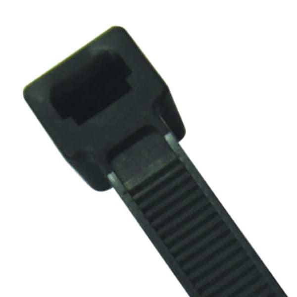 Power First Cable Tie, 15 in L, 4 in Max Bundle Dia., Black, Nylon 6/6, 120 lb Strength, 100 PK - 36J166