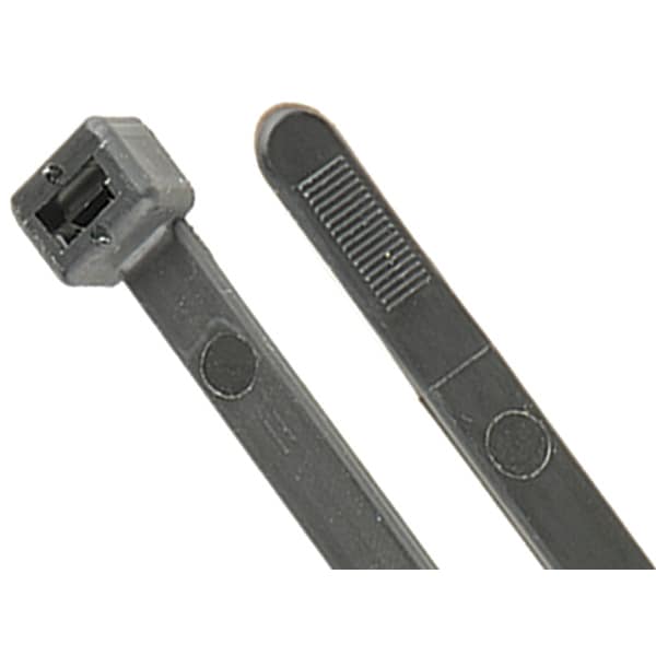 Power First Cable Tie, 15 in L, 4 in Max Bundle Dia., Black, Nylon 6/6, 120 lb Strength, 100 PK - 36J166