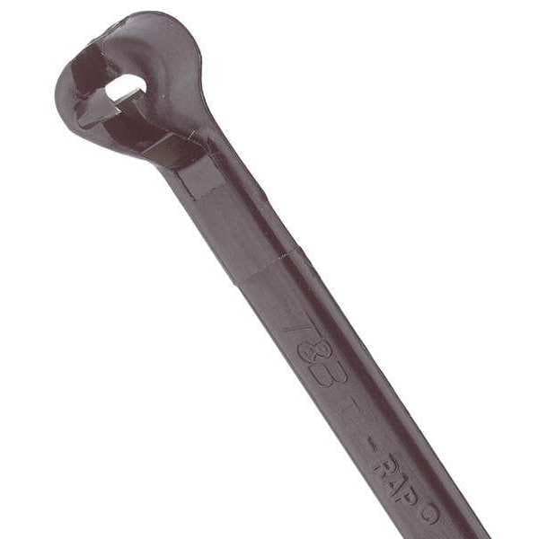 Ty-Rap Cable Tie, 11-1/2 in L, 3 in Max Bundle Dia., Black, Nylon 6/6, 30 lb Strength, 100 PK - TY526MX