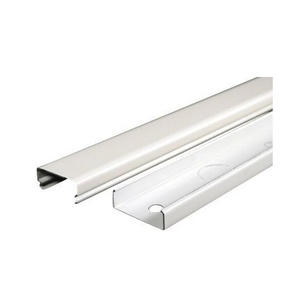 Wiremold Base Raceway, 1 Channel, 60.13 in W, 1.30 in H, 5 ft L, Ivory - V2000BC