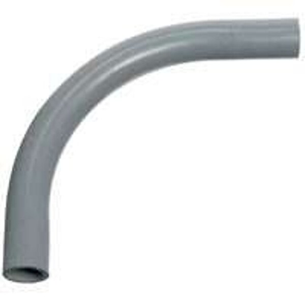 Carlon Conduit Fitting 80 Deg Elbow, 2 in, PVC, PVC Coated, Gray - UB9FJ