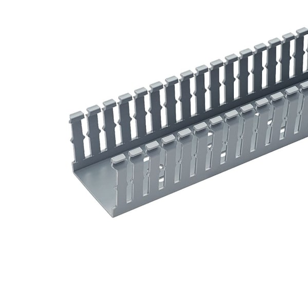Panduit Conduit Fitting Wiring Duct, PVC, PVC Coated, Light Gray - F3X2LG6
