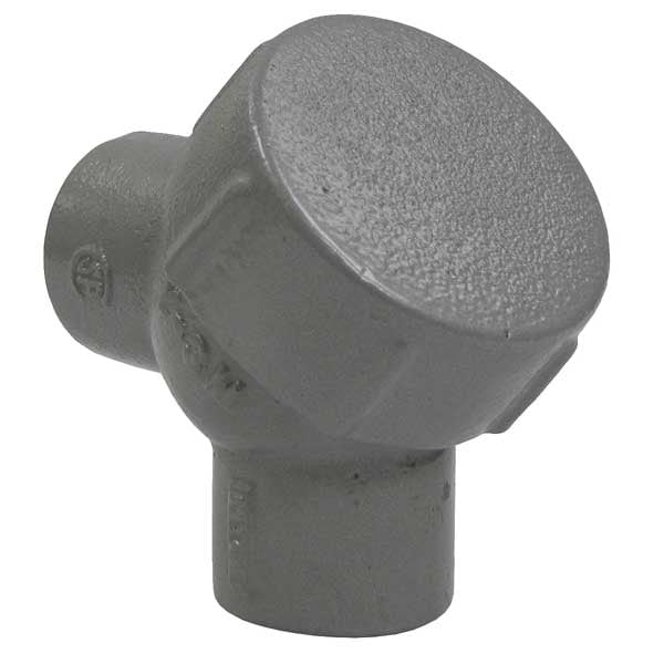 Hubbell Killark IMC Elbow, 1-1/4 in, Threaded, Iron, Powder Coated, Gray - Y-4M