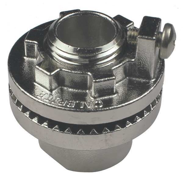 Calbrite IMC Grounding Hub, 2 in, Threaded, 316 Stainless Steel, Polished, Silver - S62000LTV2