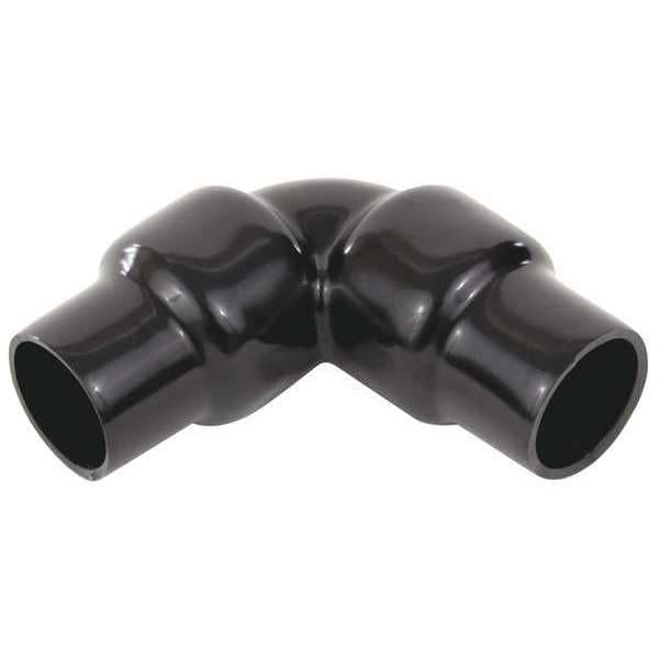Calbond RMC 90 Deg Elbow, 1-1/2 in, Threaded, Malleable Iron, PVC Coated, Black - PV1500EL59
